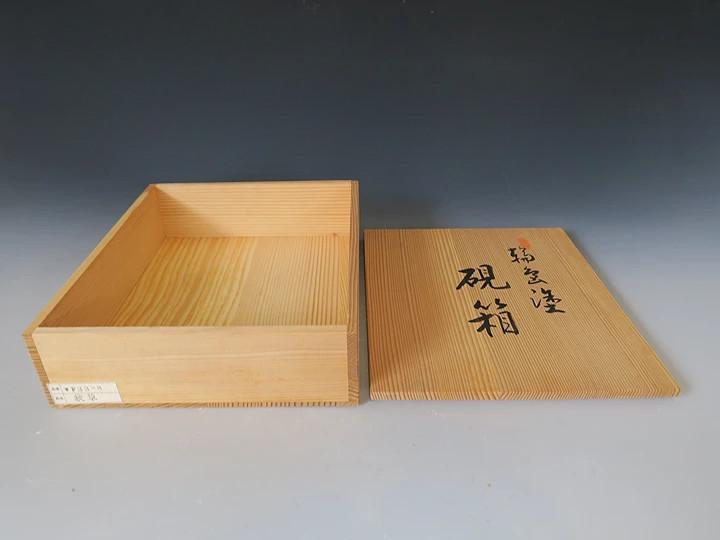 【輪島塗】高級漆器 硯箱 千舟作 秋草蒔絵 中板付 天然木 共箱