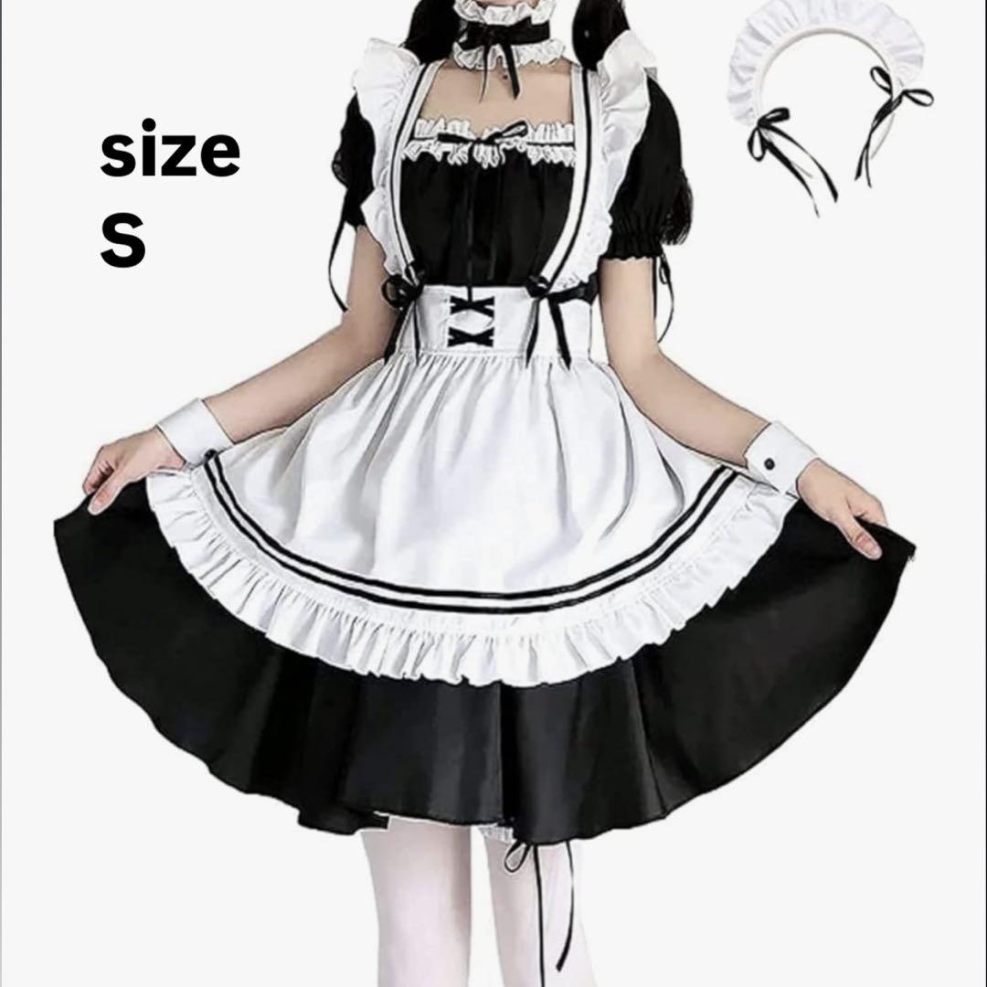 メイド服 黒と白 フリル付きヘッドドレス - メルカリ