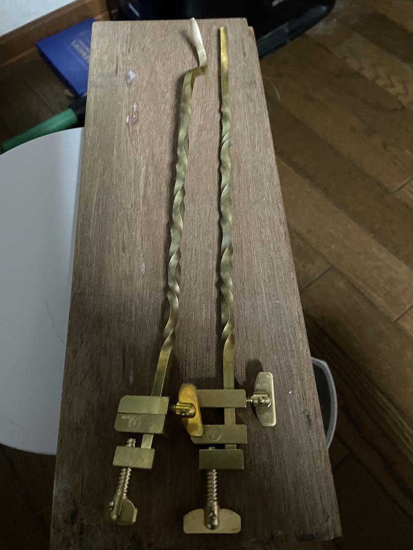 真鍮製　ランタンスタンド　ツイスト加工　捻り