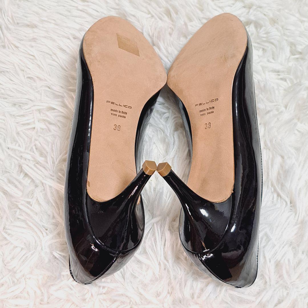 よく売れる - ☆ POLLINI エナメルオープントゥパンプス 39 レッド