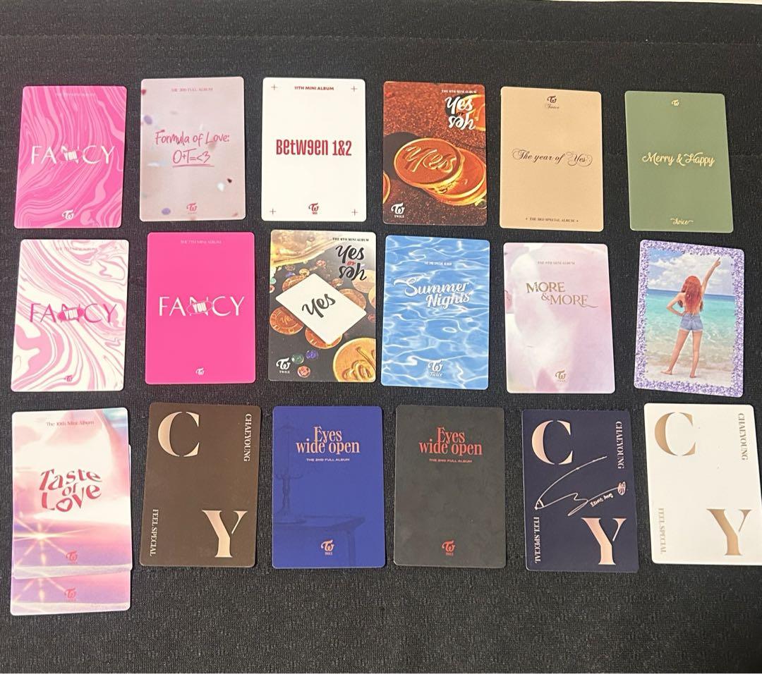 出産祝い twiceチェヨン特典トレカ18枚セットまとめ売り - メルカリ タレントカード