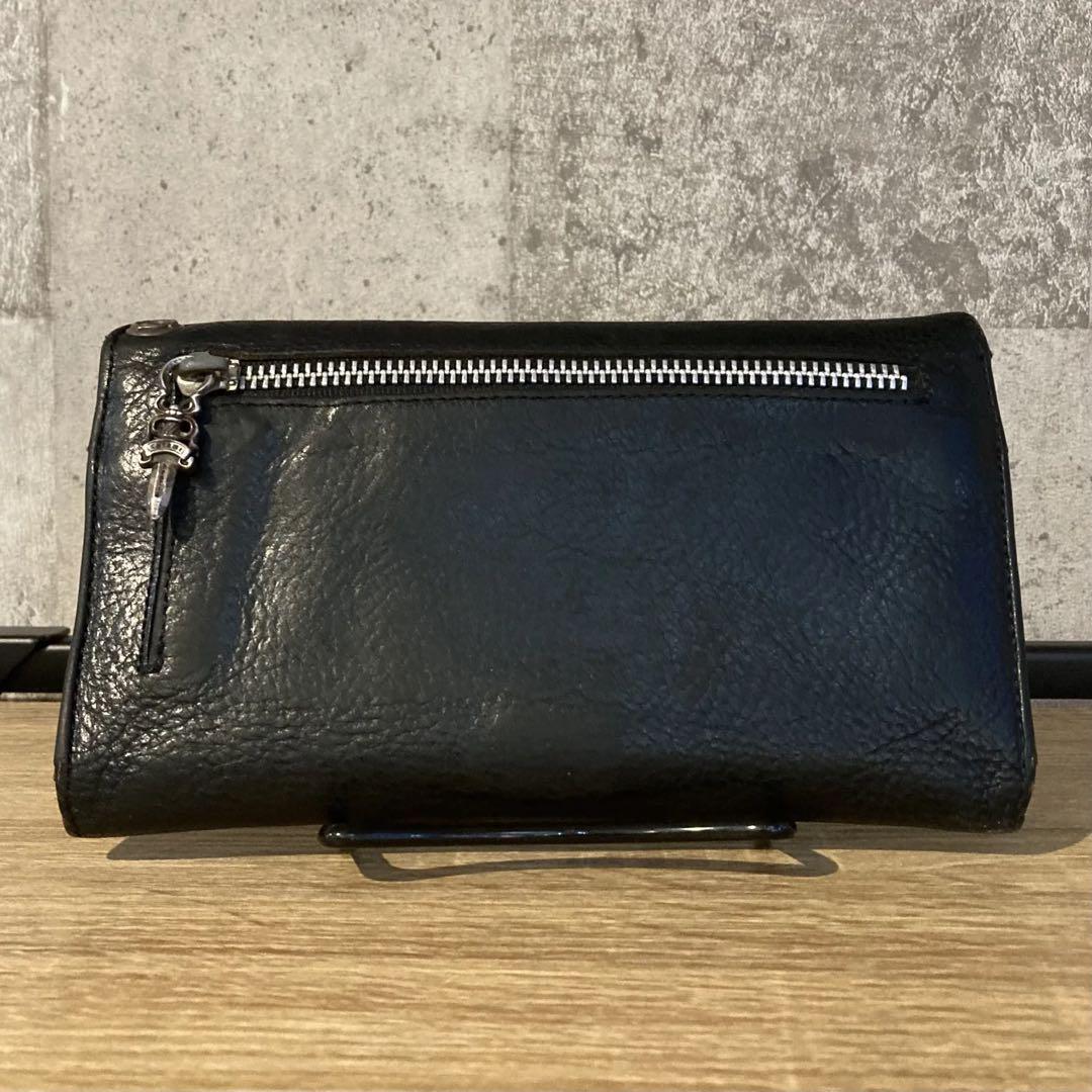 クロムハーツ クロスボールウェーブウォレット 黒 長財布 正規品 保証書付き