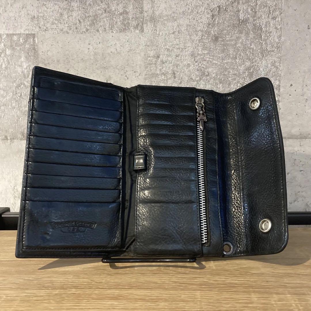 クロムハーツ クロスボールウェーブウォレット 黒 長財布 正規品 保証書付き