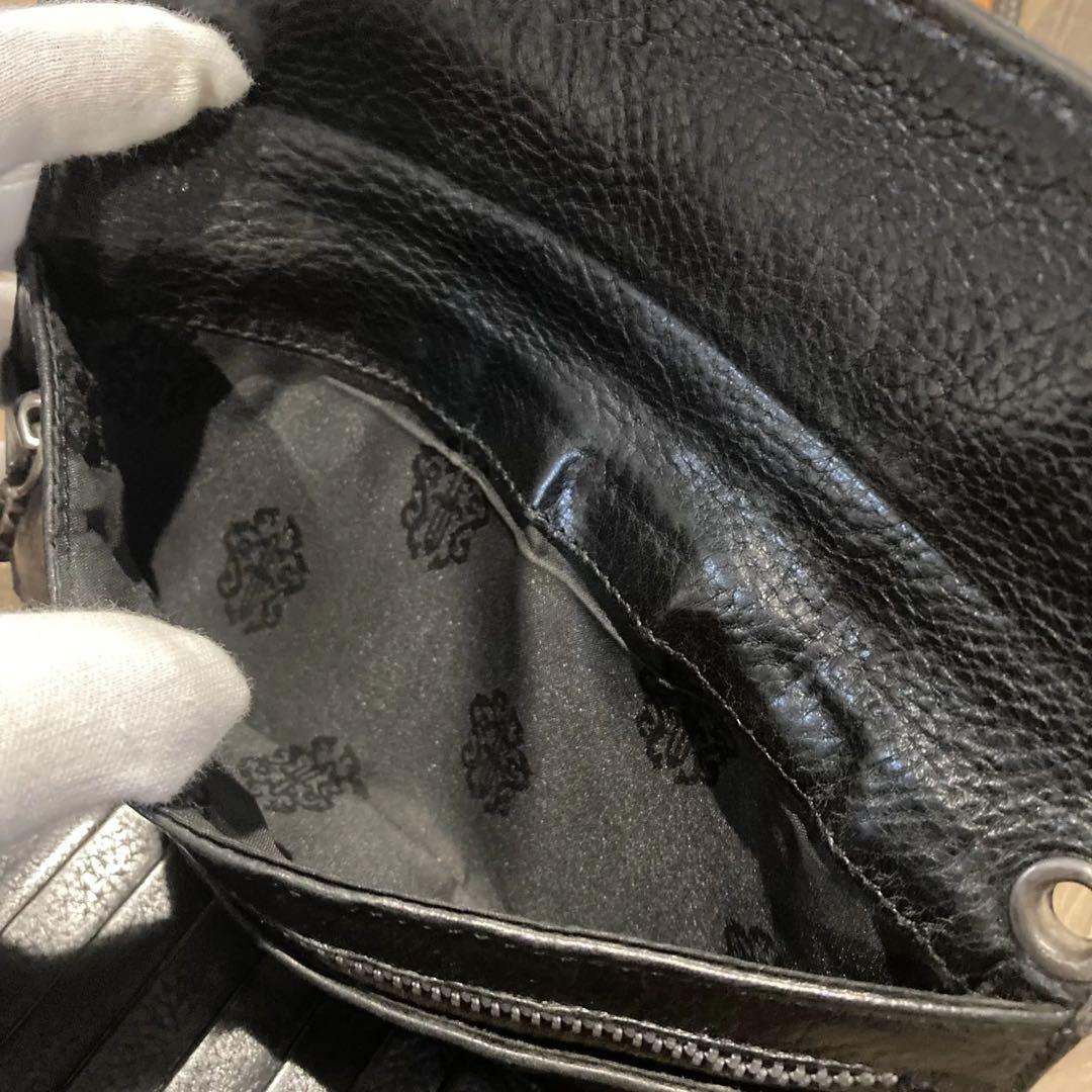 クロムハーツ クロスボールウェーブウォレット 黒 長財布 正規品 保証書付き