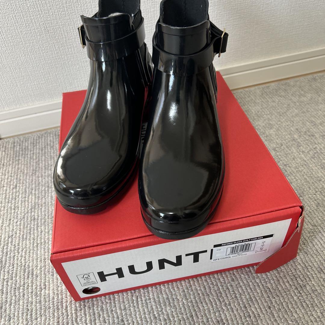 雨靴 HUNTER REFINED GLOSS QUILT CHELSEA