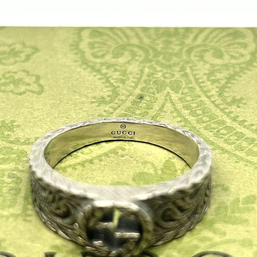 美品✨グッチ GUCCI 指輪 リング 19号 インターロッキング