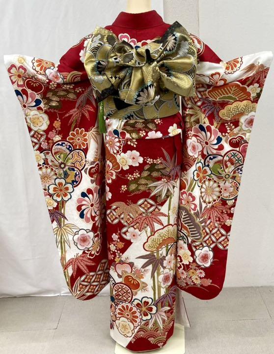 大特価通販 オール正絹 美品 振袖 フルセット RMtqB-m93920232566 金駒刺繍入り 豪華 お得通販