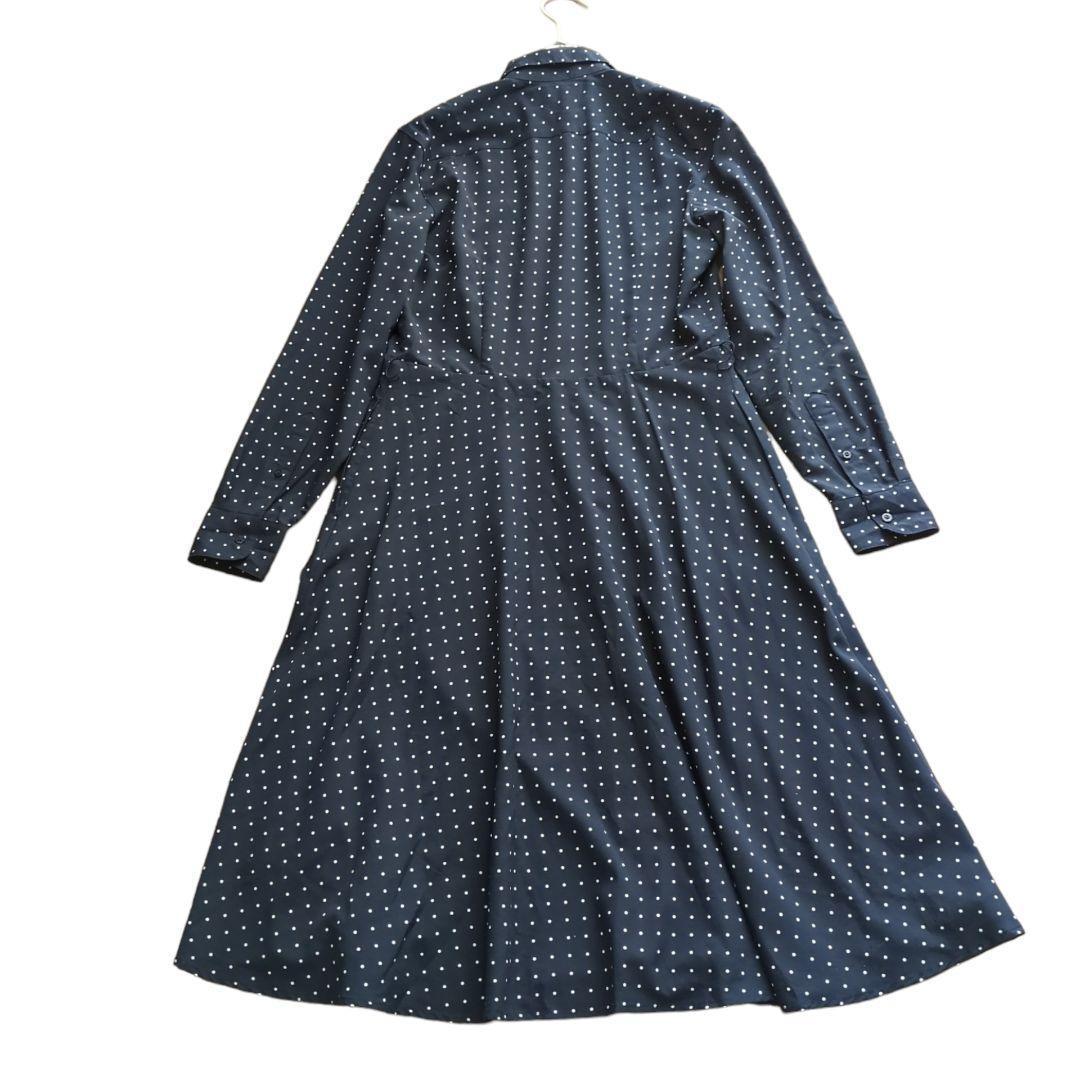 極美品✨ローレンラルフローレン シャツワンピース 比翼 ベルト 紺 2XL相当 極美品✨ローレンラルフローレン シャツワンピース 比翼 ベルト