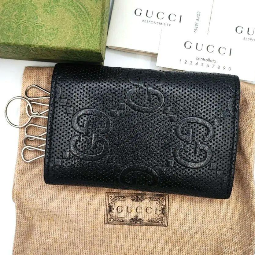 アウトレット通販 美品✨GUCCI GGエンボス 6連キーケース ロゴエンボス アウトレット通販 美品✨GUCCI GGエンボス 6連キーケース ロゴエンボス