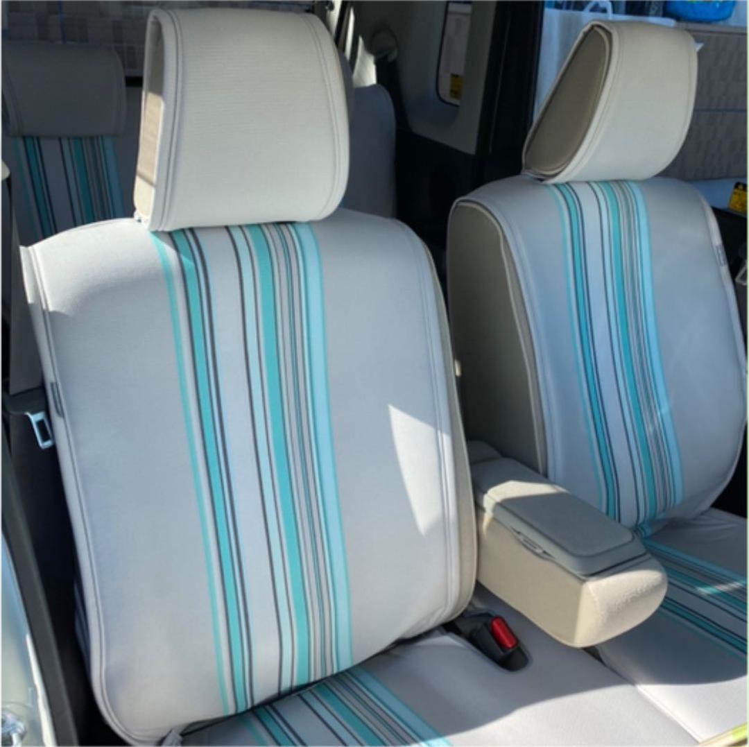 【むー様　専用】キャンバス　純正　シートカバー　ストライプ