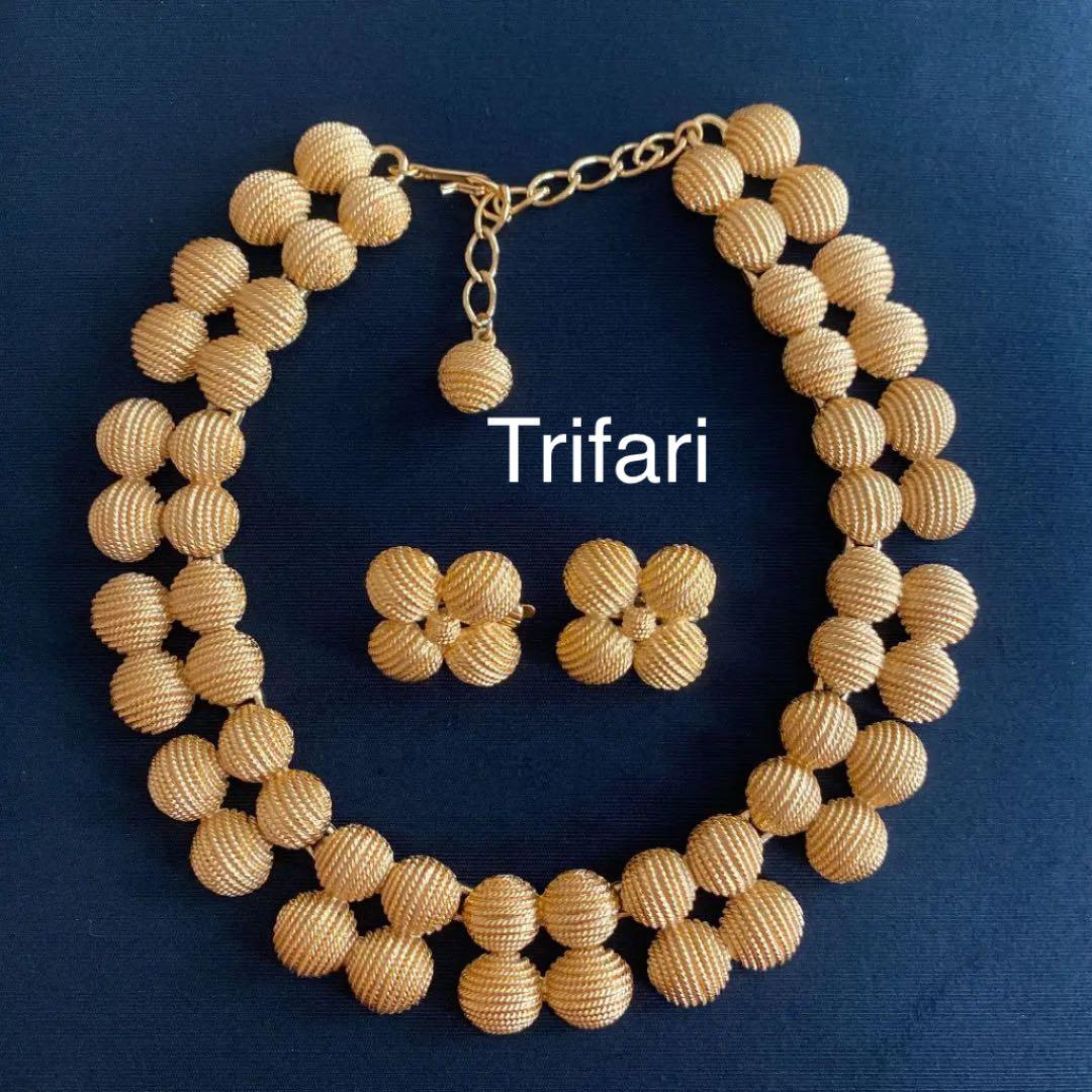 Trifari ヴィンテージ ネックレス&イヤリング winstudio.com.sg