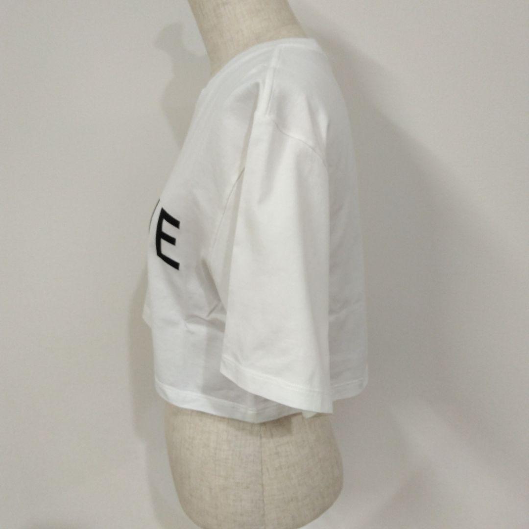 【る421】セリーヌ　CELINE　クロップドTシャツ　XS