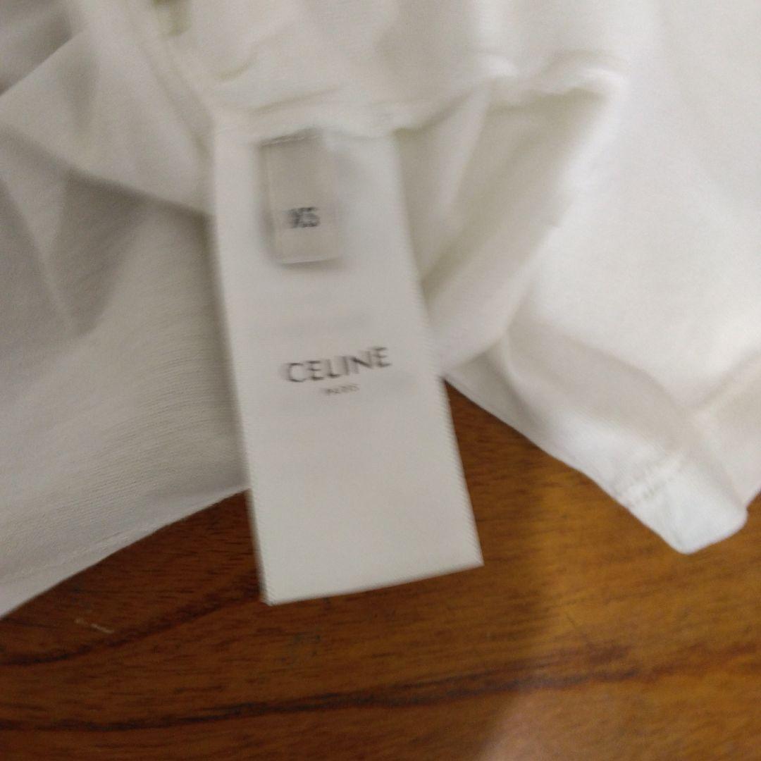 【る421】セリーヌ　CELINE　クロップドTシャツ　XS