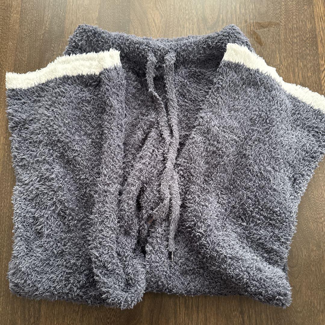 最終値下げ　新品タグ付き　ジェラートピケ　フリースカーディガン P刺繍 グレー⑤