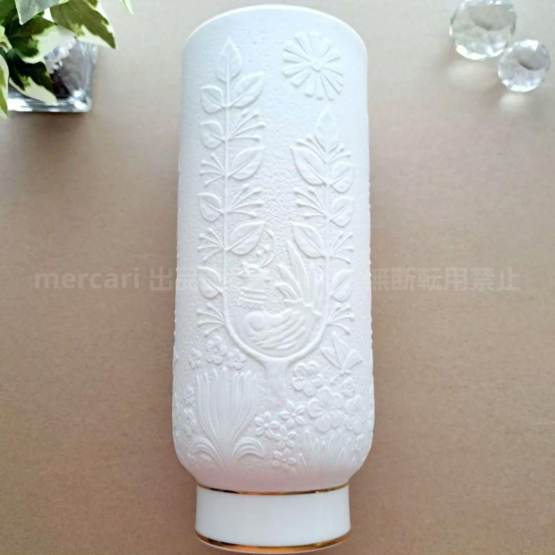Noritake★エンボス★鳥・草花・蝶★ローゼンタール風★フラワーベース★美品