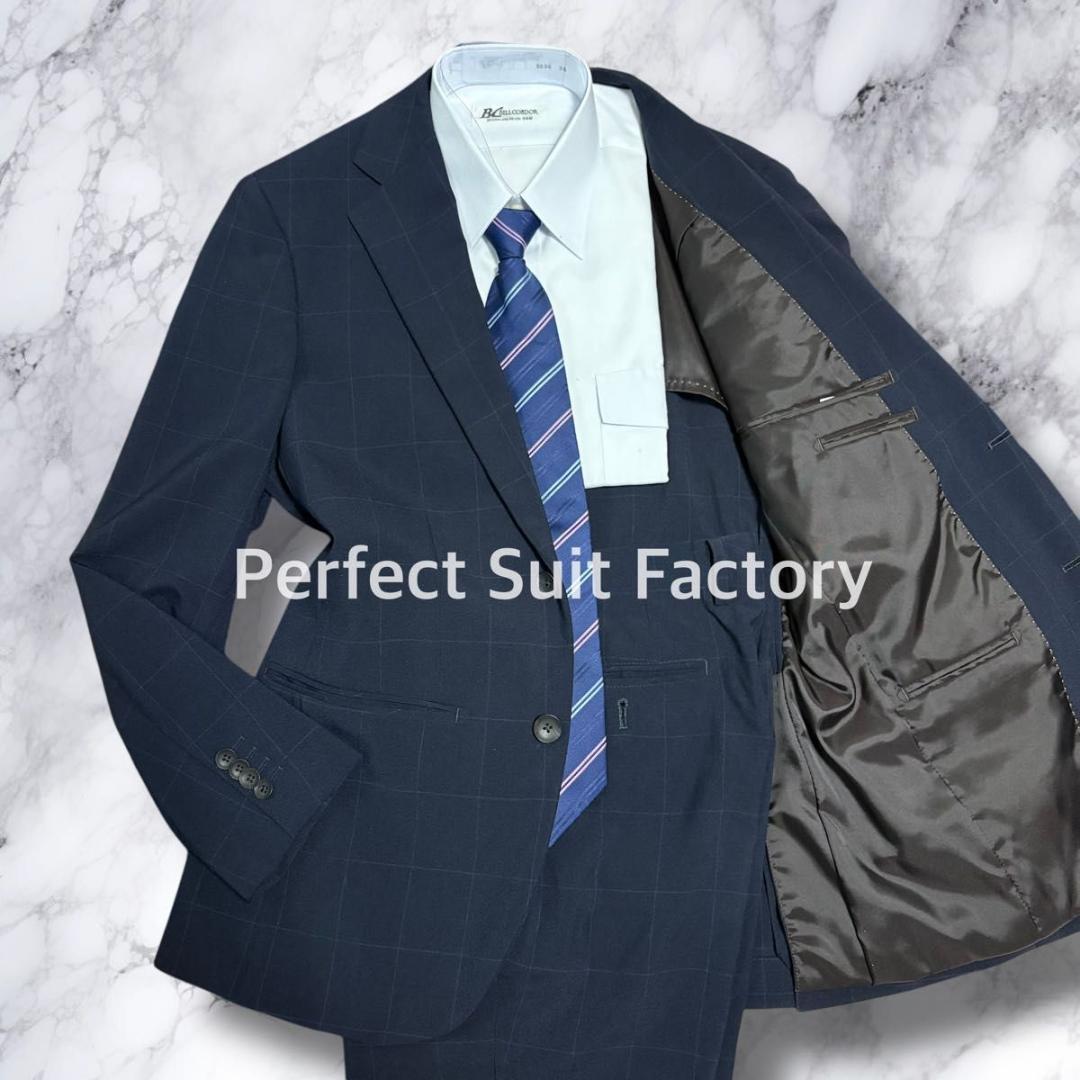 Perfect Suit FActory ブルーチェック スーツ セットアップ