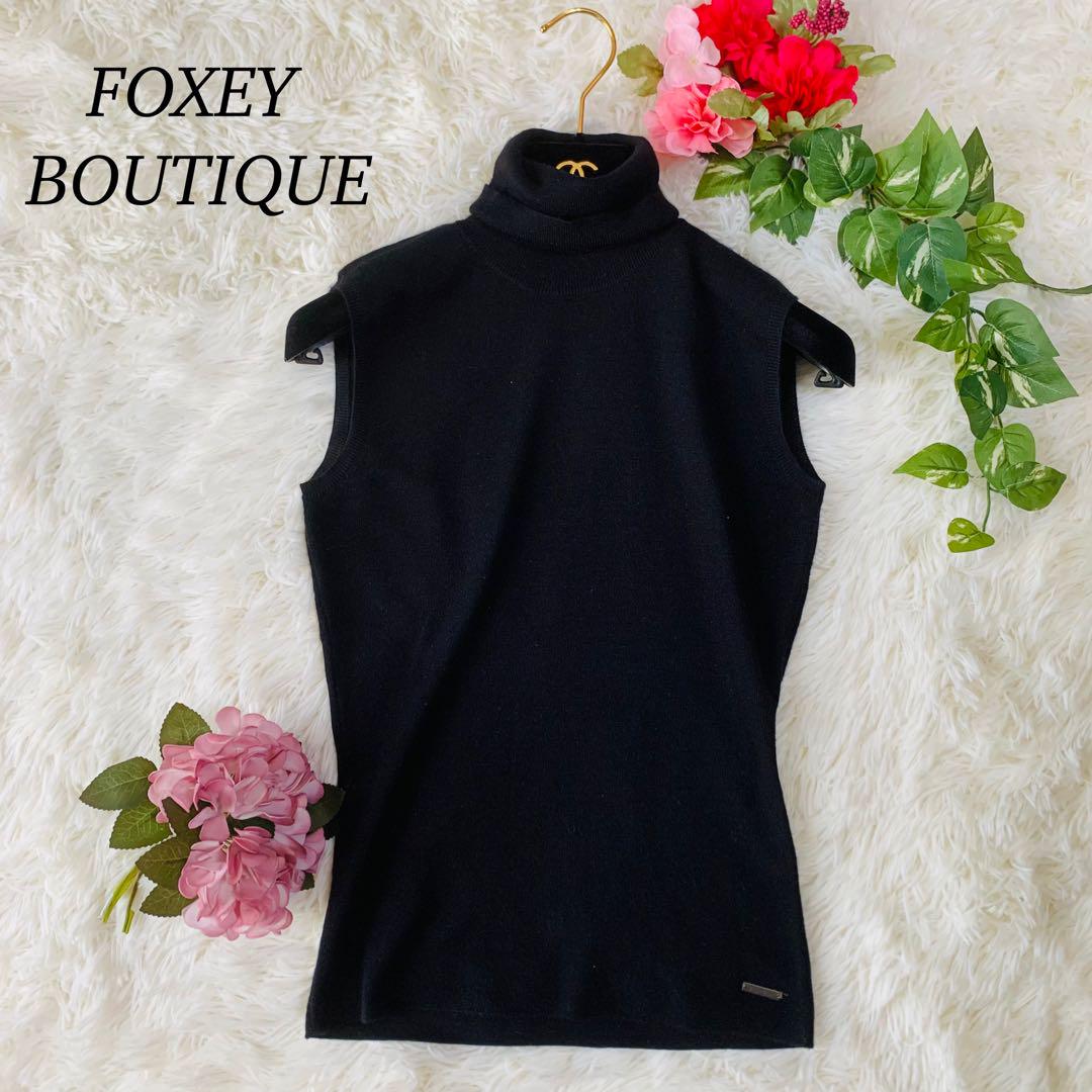 N212 美品 40 M フォクシー カシミヤ ニット ハイネック レディース