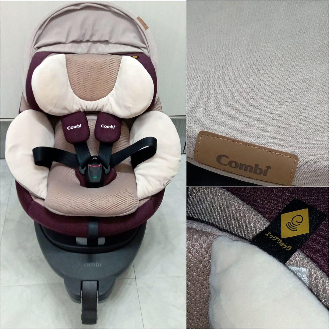 極美品✨コンビ THE S ISOFIX チャイルドシート シートホルダー付き コンビ ホワイトレーベル THE S ISOFIX エッグショック ZC-690