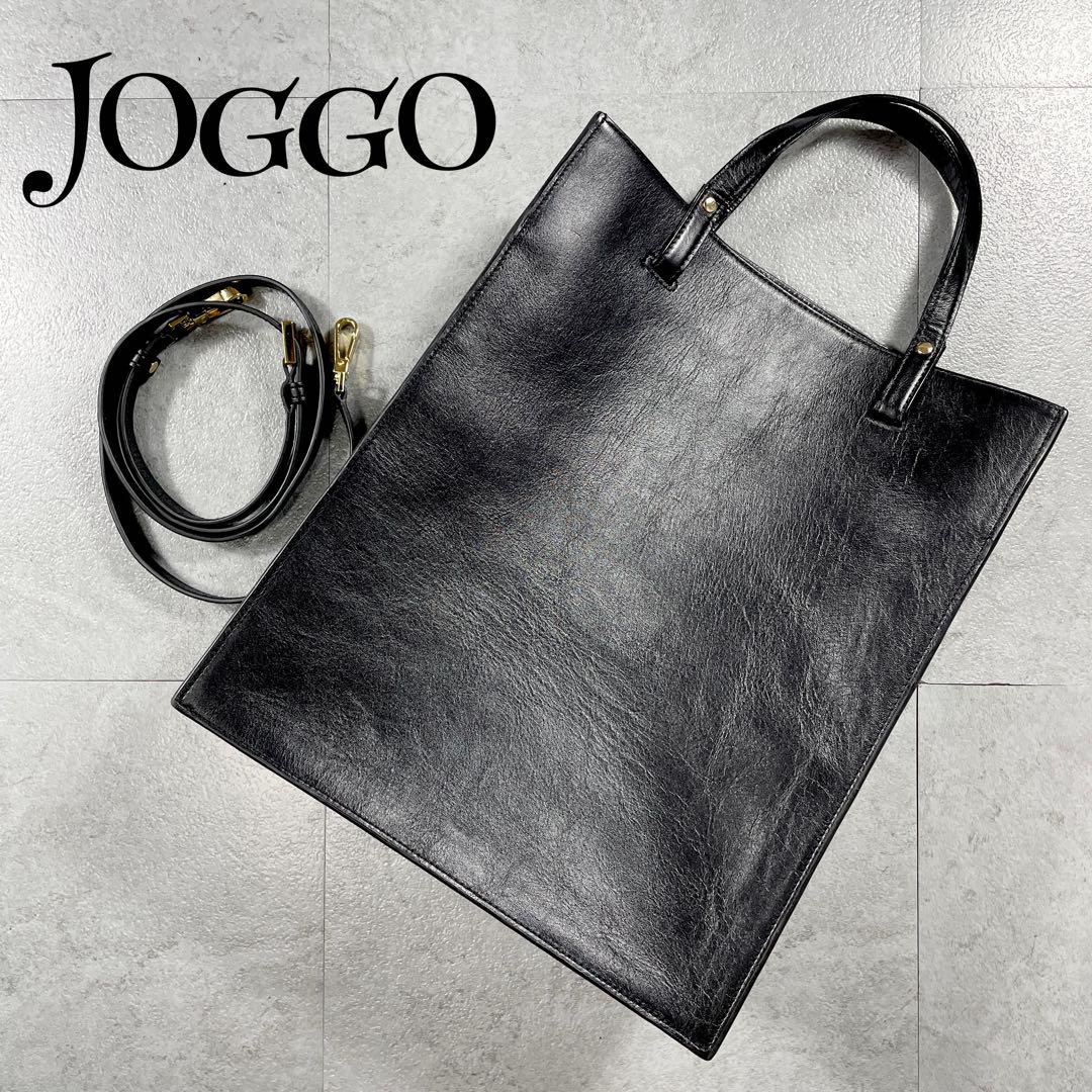 未使用級✨️ JOGGO 2way ボックストートバッグ オールブラックバッグ