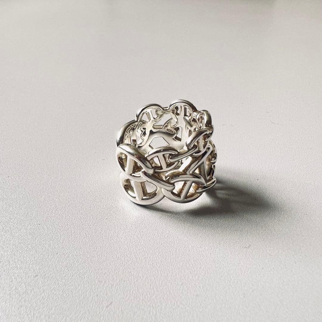 1周年SALE エルメス　アンシェネ　GM リング　♯55