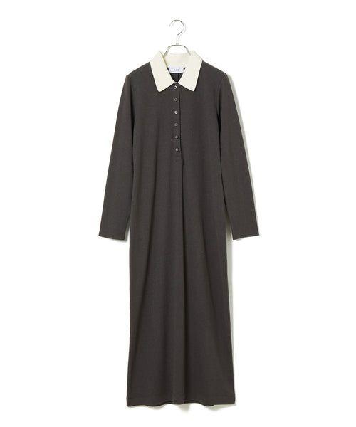 アダムエロペ ADAM ET ROPE【新品】ポロシャツワンピース ブラック F