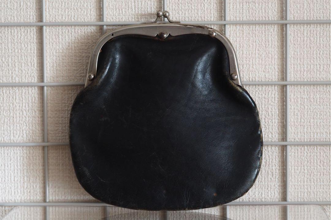ドイツ ビンテージ がま口 本革 真鍮 ポーチ 財布 古道具