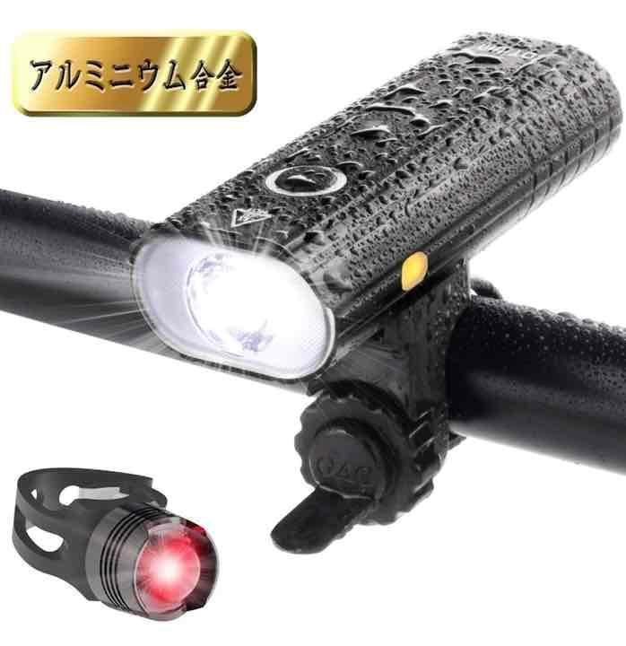 【完全防水＆防振❣懐中電灯にもなる❤】自転車ライト＆テールライト☆セット