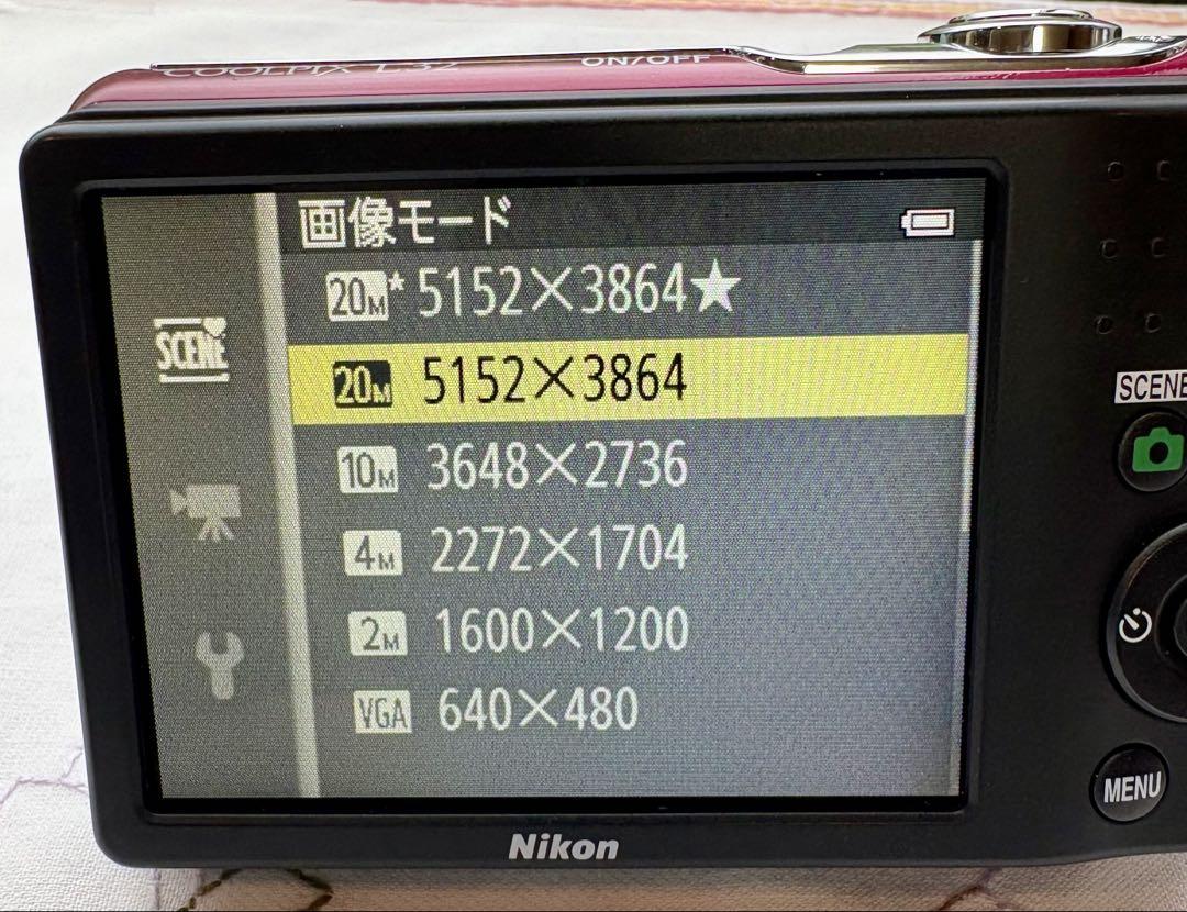 美品 Nikon コンパクトデジタルカメラ COOLPIX L32 レッド
