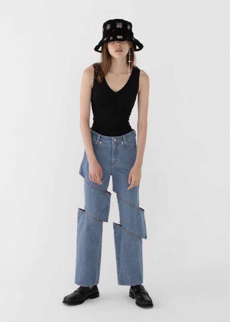 LEJE ダブルスラッシュ デニムパンツ