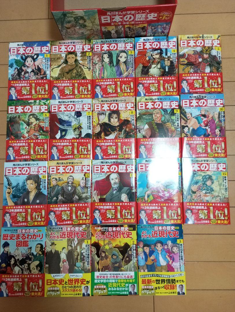角川まんが学習シリーズ 日本の歴史 全15巻別巻4巻セット（すごろく定規無し） 角川まんが学習シリーズ 日本の歴史 全15巻＋別巻4冊定番セット