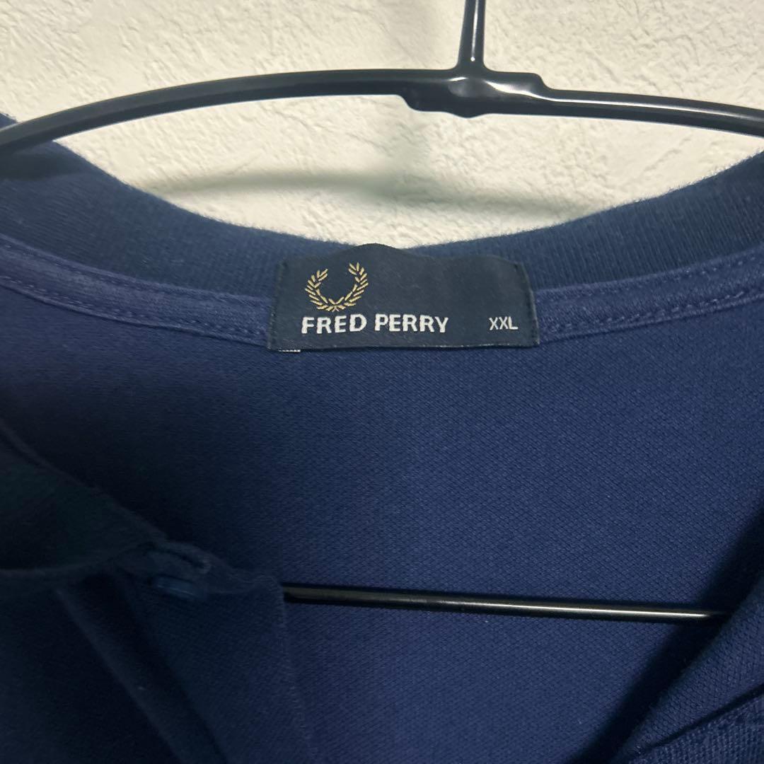 Fred Perry ネイビー 半袖ポロシャツ XXL