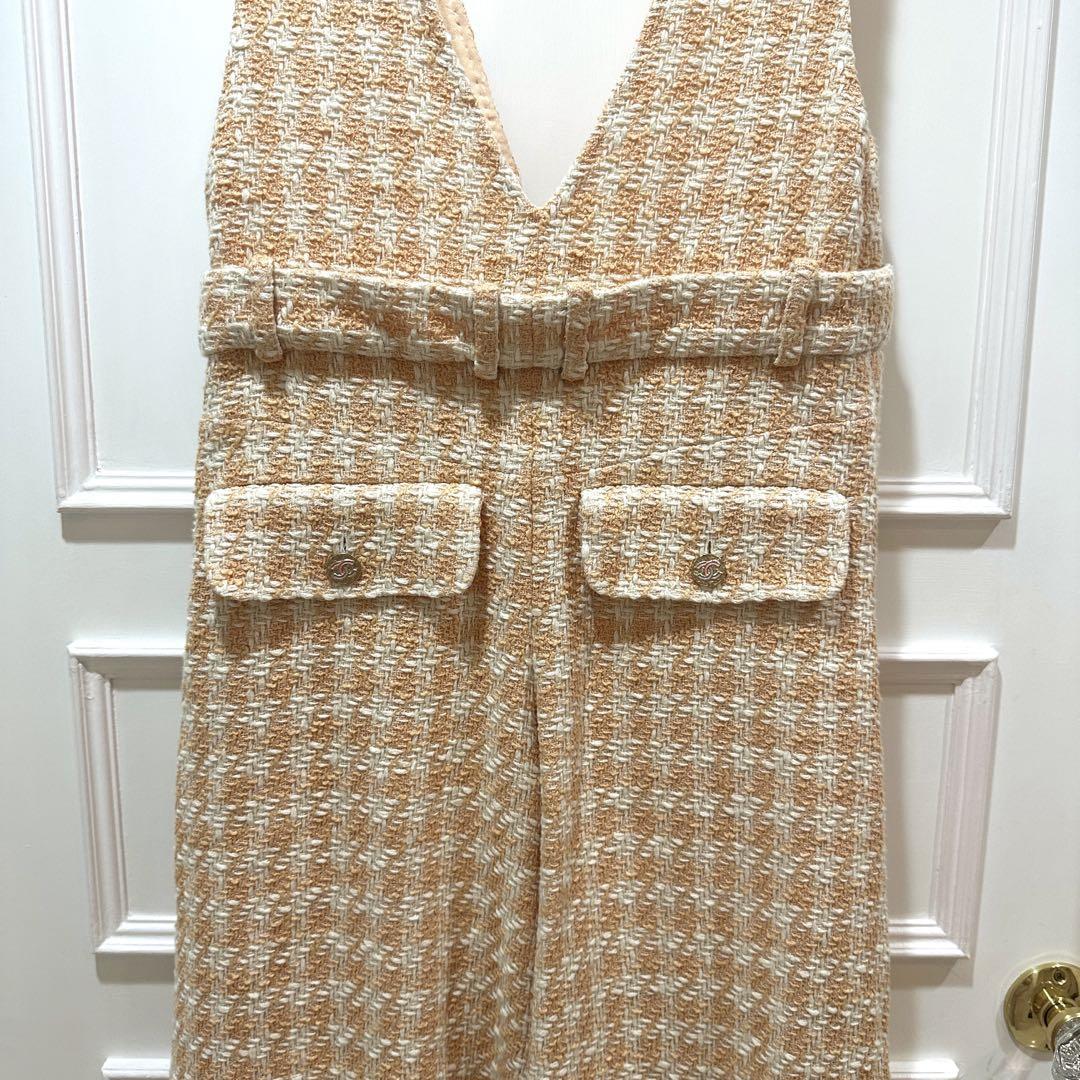 新作】CHANEL ツイードジャンプスーツ パンツ