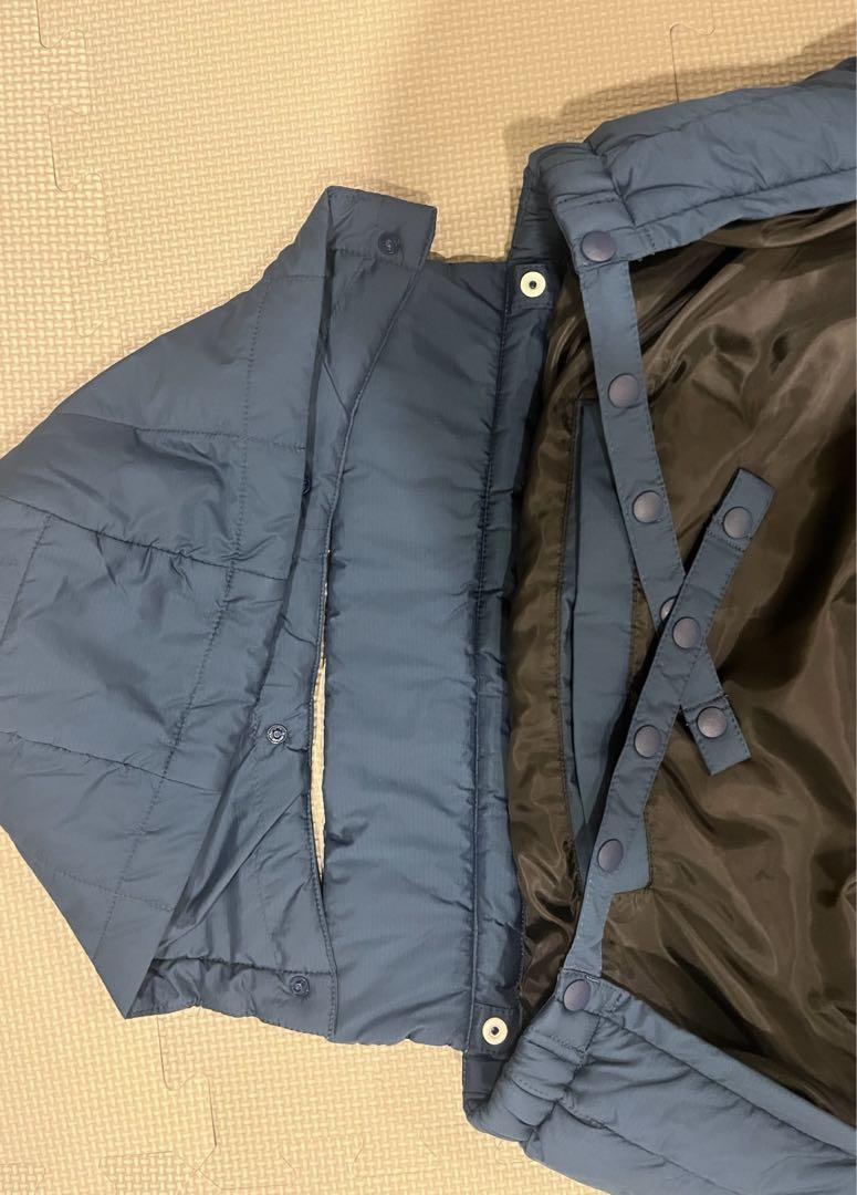 美品THE NORTH FACE ベビーシェルブランケット　防寒ケープ　ネイビー