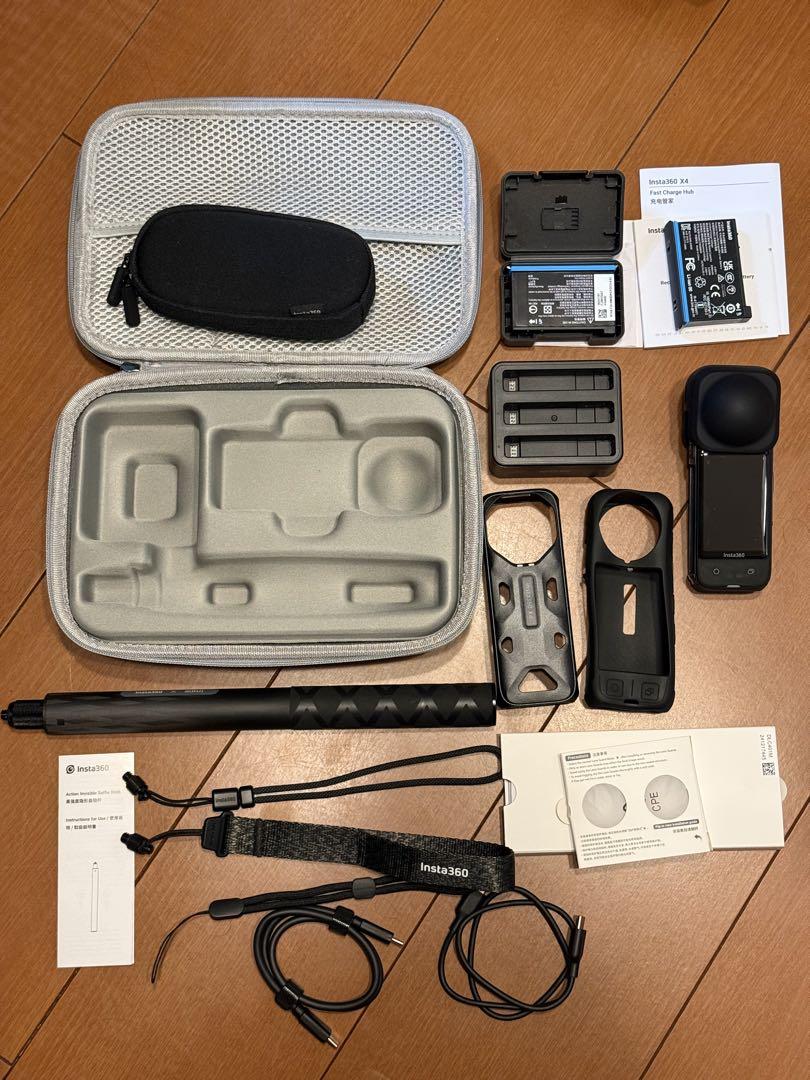 Insta360 X4 予備バッテリー、プレミアムレンズカバー付き