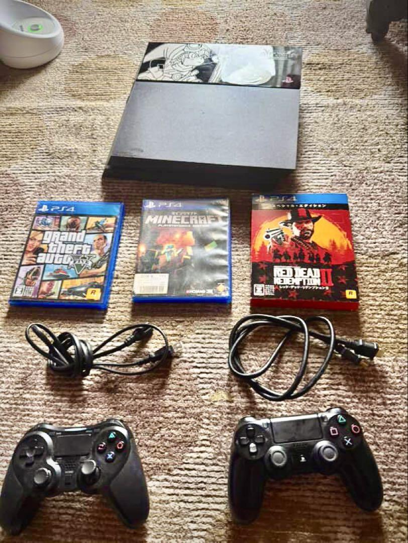 PlayStation 4 本体 + ゲーム3本 + コントローラー2つ