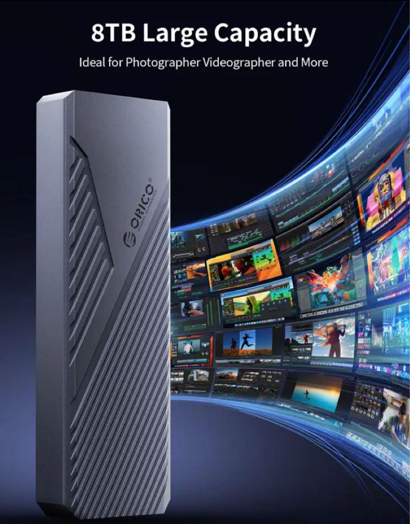 ORICO NVMe m.2 40Gbps 8TB対応 ssd ケース case