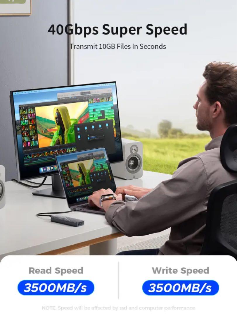 ORICO NVMe m.2 40Gbps 8TB対応 ssd ケース case