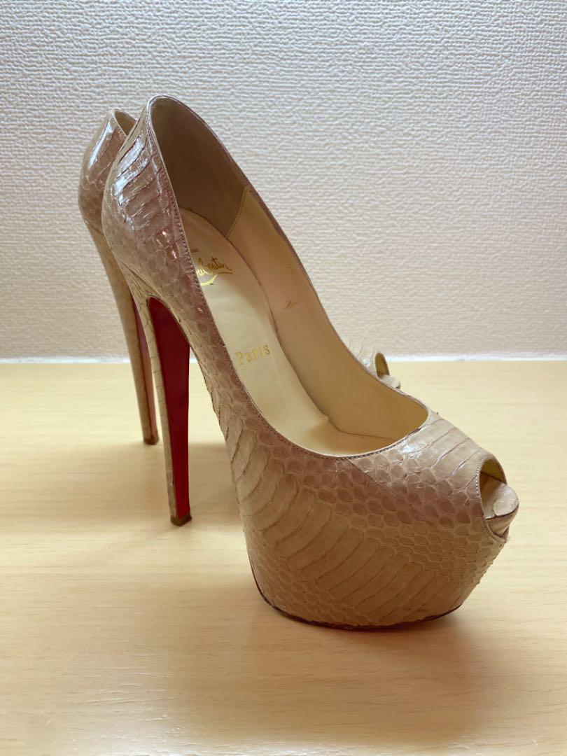 サイズ 美品 スカイハイ ハイヒール BXva0-m93988026914 Christian Louboutinパイソン れあり