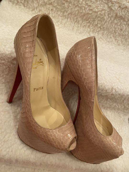 サイズ 美品 スカイハイ ハイヒール BXva0-m93988026914 Christian Louboutinパイソン れあり