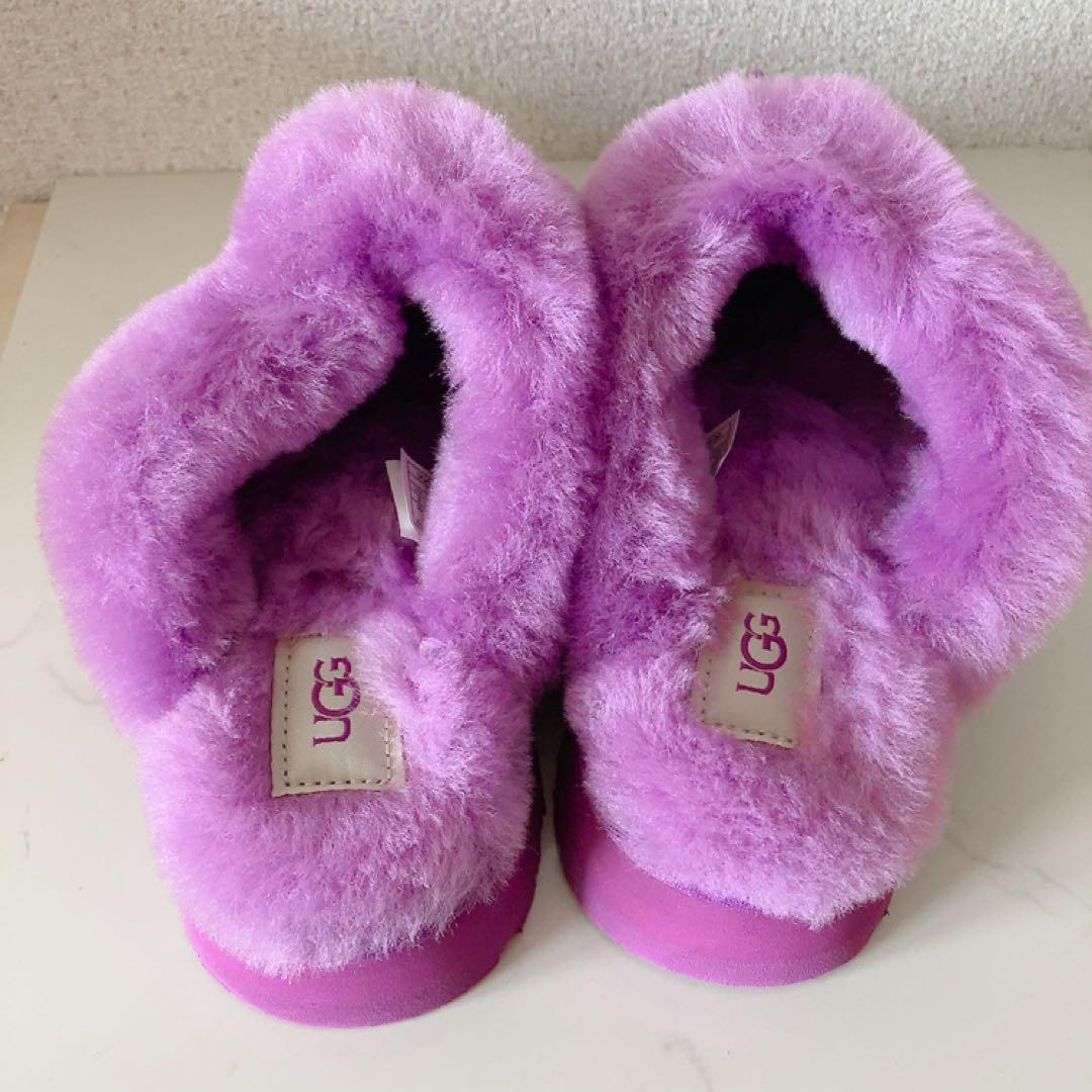 UGG W DISQUETTE CHOPD パープル 25 ムートンサンダル - メルカリ