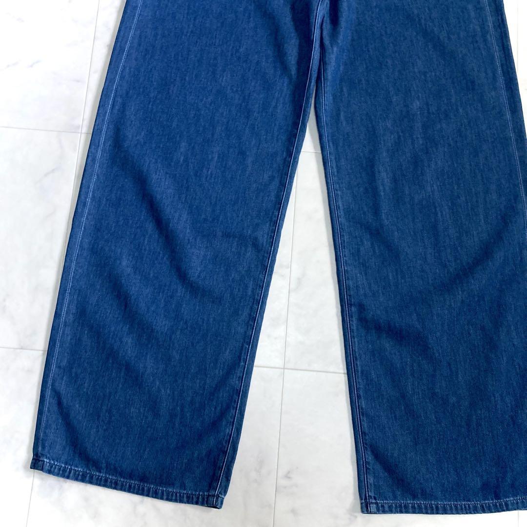 美品 23区 DENIM ライトダンガリー ワイドパンツ 40サイズ