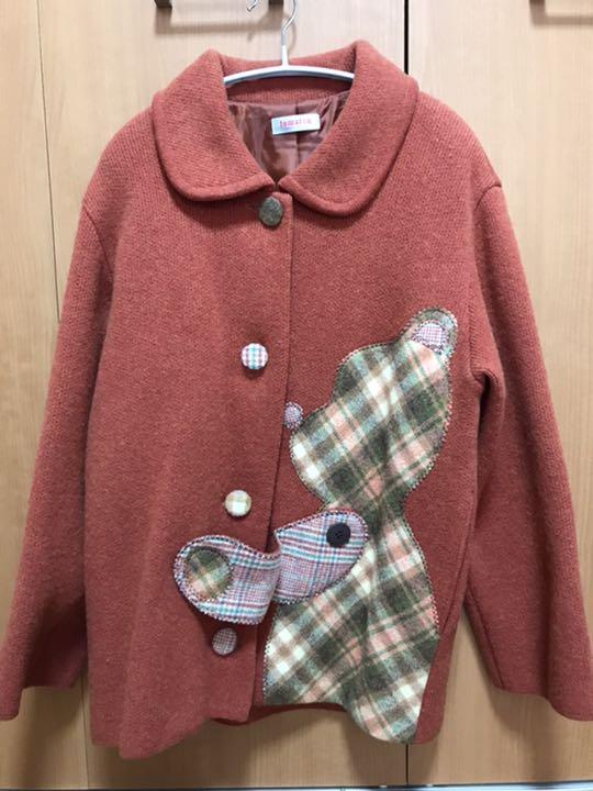 コート くまさんモチーフ