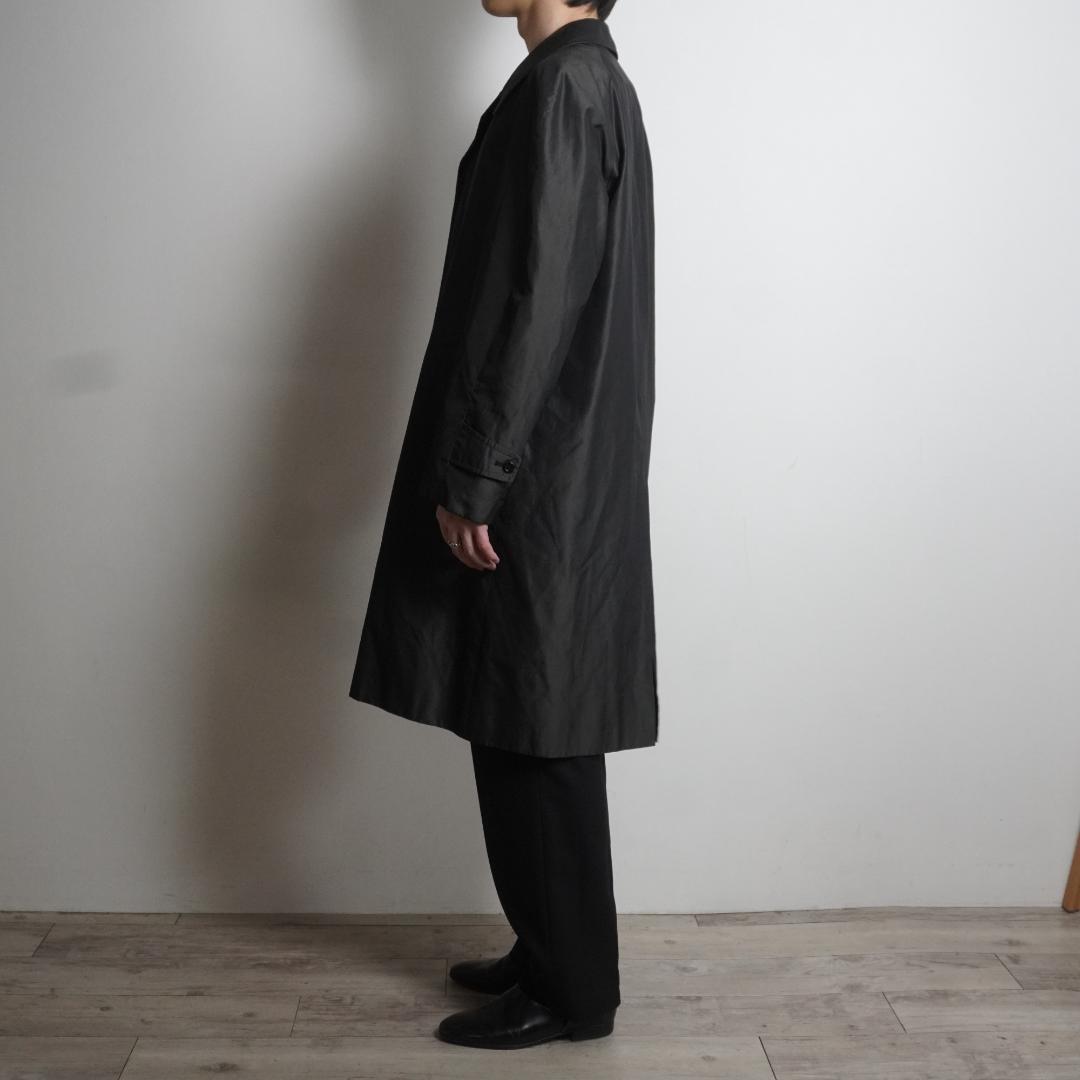 Aquascutum シルク100％ステンカラーコート 茶/UW242