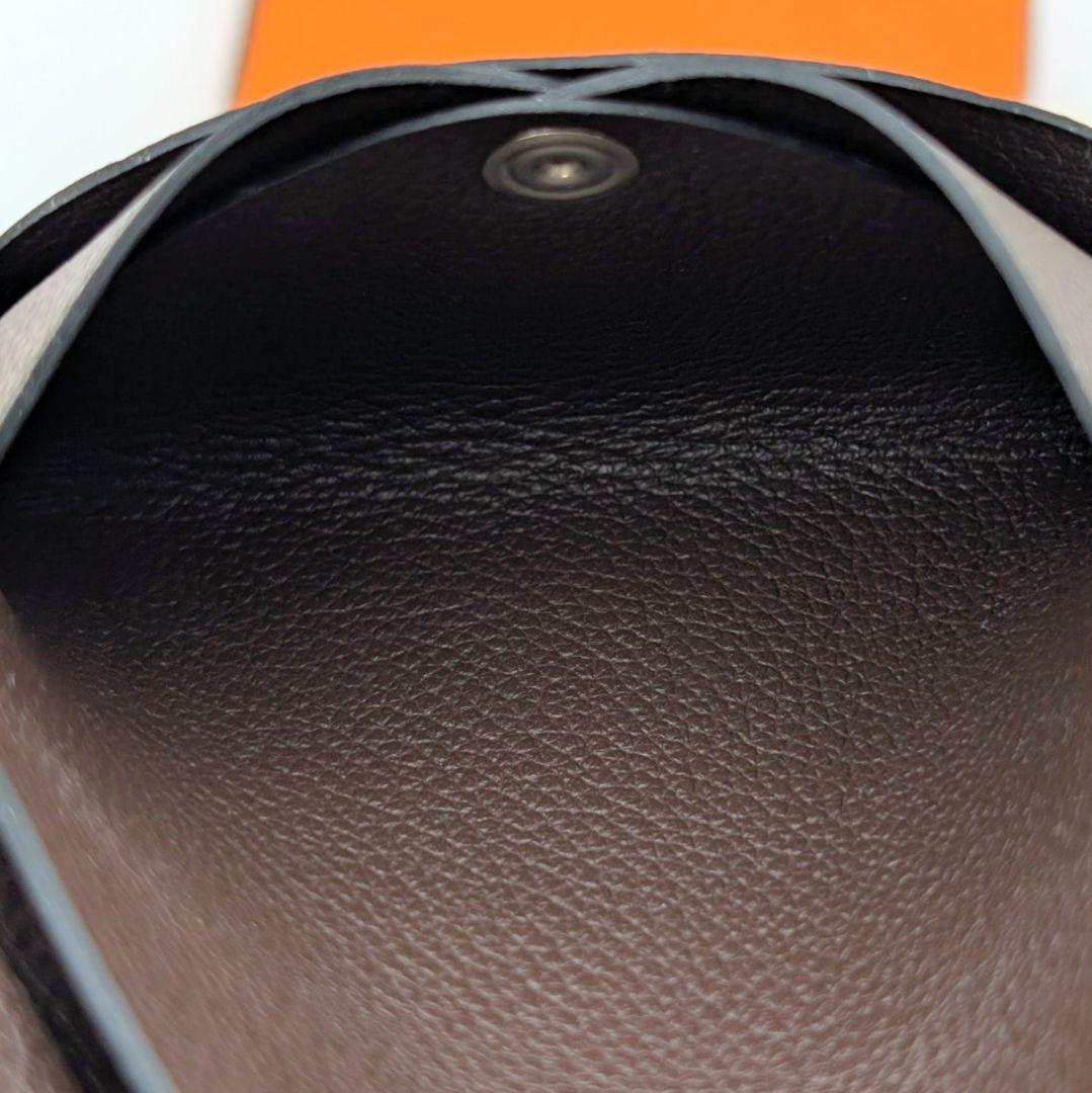 美品 エルメス カルヴィ デュオ ヴァッシュ K刻印 ダークブラウン 箱 カード