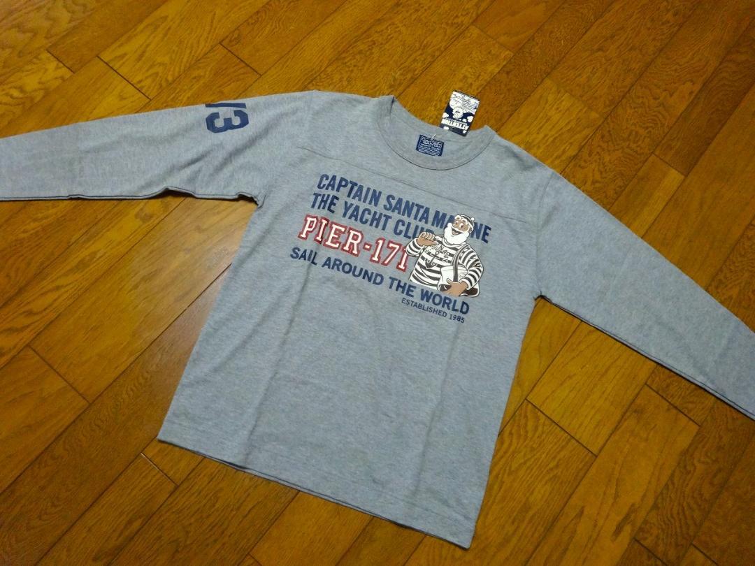 送料込 新品★キャプテンサンタ 長袖 Tシャツ S ロンT 長T グレー