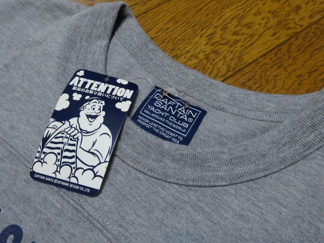 送料込 新品★キャプテンサンタ 長袖 Tシャツ S ロンT 長T グレー