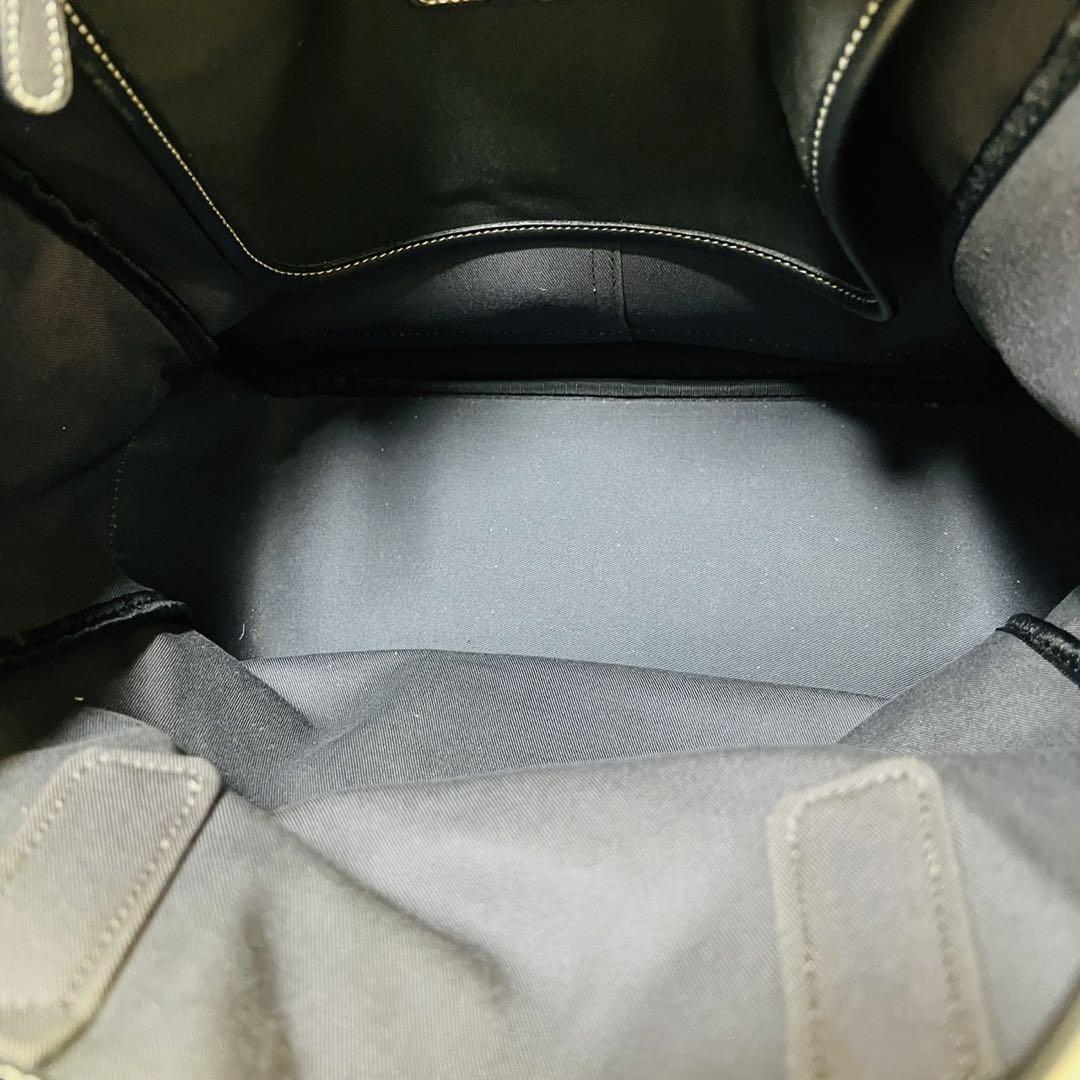 COACH トートバッグ ブラック 縦長 レザー 7707