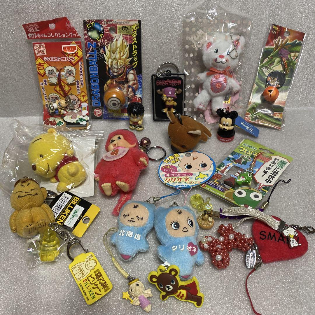 カラフルなキャラクターグッズ ストラップ20個セット