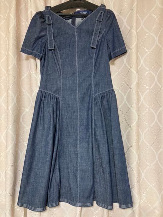 エムズグレイシー 肩リボンデニムワンピース | netizenbd.com