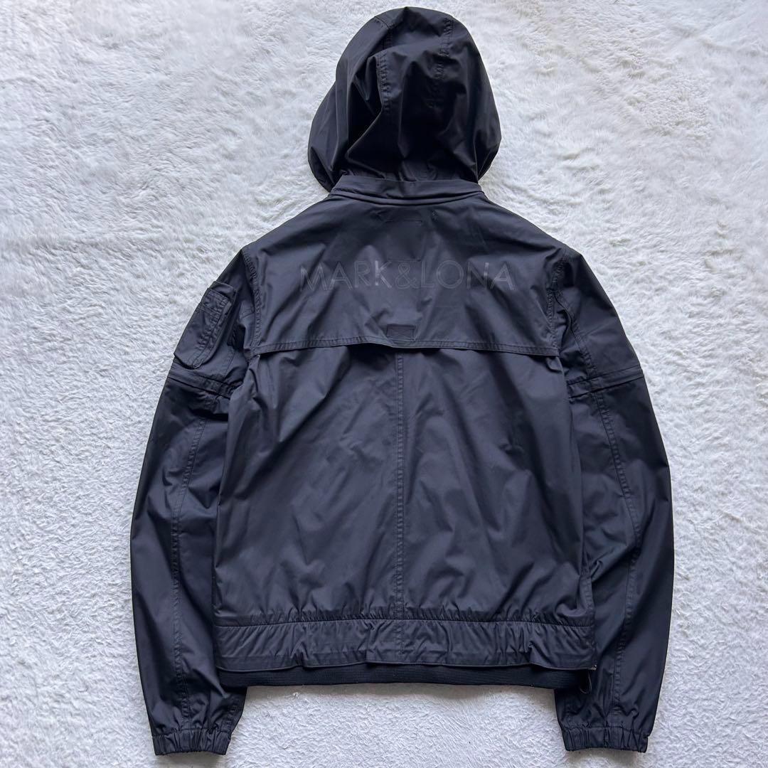 美品✨マーク&ロナ　マウンテンパーカー　2way　ロゴ金具　ナイロン　黒　S